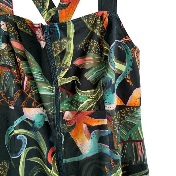 Farm Rio x Anthropologie Monkeys Cropped Jumpsuit Size PXL - Picture 7 of 10